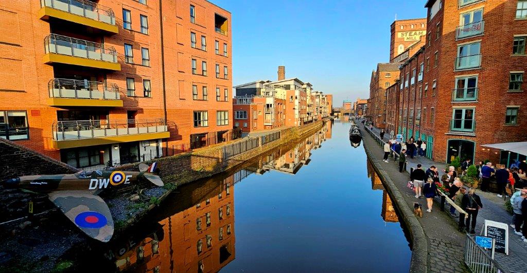 Canalside walk on a spring afternoon